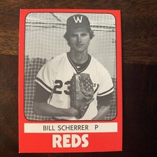 1980 TCMA  BASEBALL #7 BILL SCHERRER WATERBURY REDS EASTERN LEAGUE  -NM/MT
