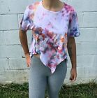 Floral Seed of Life PIXIE Top S-L Free Size / UPCYCLED Tie Dye No Sew