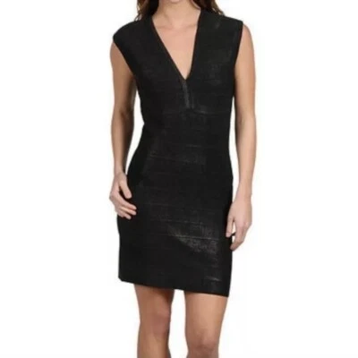 Hale Bob $235 Women's Teen Bandage Foiled Metallic Stretchy Evening Dress-NWT-XS - Image 1 of 4