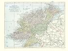 Donegal County Ireland - Bartholomew 1882 - 23.00 x 31.10