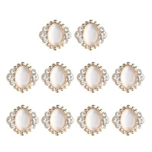 10pcs Crystal Rhinestone Flatback Button Embellishment Wedding Favours Decor - Picture 1 of 5