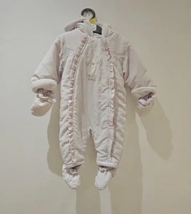Light Pink Mothercare Pram Suit/snow Suit Age 3-6 Months - Picture 1 of 12