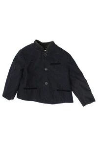 Bonpoint Girls Wool High Neck Long Sleeve Button Up Coat Navy Size 3 - Picture 1 of 5