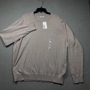 Sonoma Sweater Men's XXL Beige Micro Stripe Lightweight Supersoft Pullover NEW - Picture 1 of 10