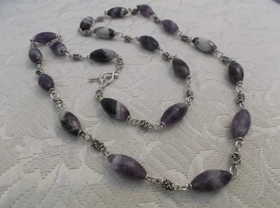 Michael Dawkins Amethyst & Sterling Caviar Bead 36" Toggle Necklace - Image 1 of 4