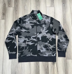 Flint Park Camo Full Zip Athletic Golf/Tennis/Pickleball Sweatshirt Mens L NEW - Picture 1 of 9