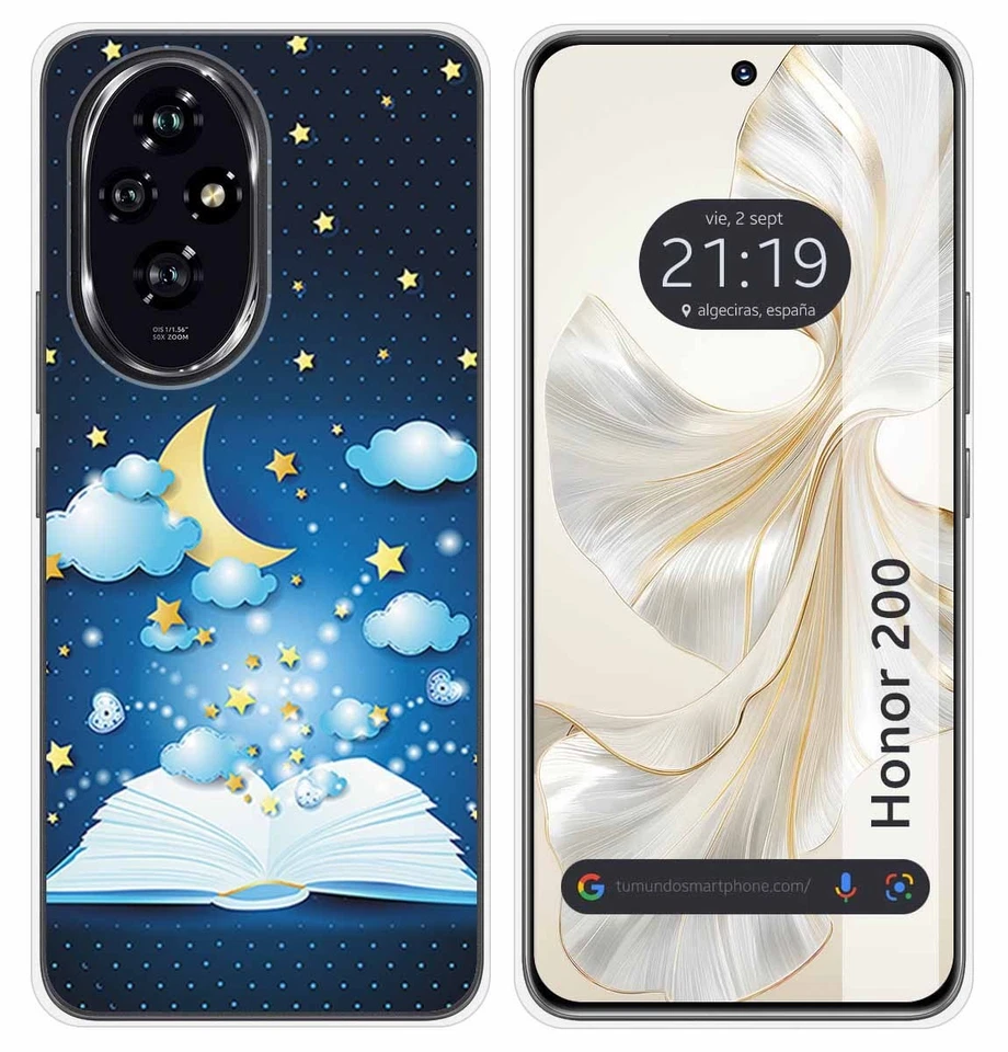 Cover In Silicone Per Huawei Honor 200 5G Designo Libro Racconti Disegni - Immagine 1 di 1