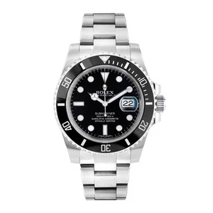 Rolex Submariner Watch 40MM Black Index Hour Markers Dial Ceramic - Picture 1 of 10