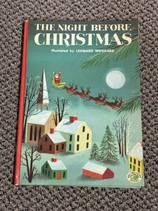 VINTAGE THE NIGHT BEFORE CHRISTMAS NURSERY TEASURE BOOKS CLEMENT C. MOORE - Picture 1 of 3
