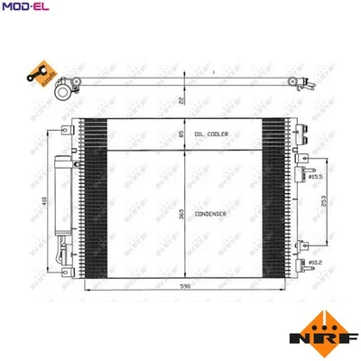 CONDENSER AIR CONDITIONING 35626 FOR CHRYSLER EER 2.7L EXLEGG 3.5L 6cyl 300C - Image 1 of 4