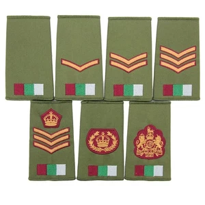 ROYAL ARMY MEDICAL SERVICE OLIVE RANK SLIDES- SOLD IN PAIRS - Picture 1 of 1