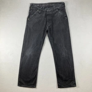 G-Star RAW 3301 Jeans Mens 30x32 Black Loose Fit Button Flap Snap Skater Y2K  - Picture 1 of 19