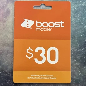 Carte prépayée Boost Mobile 30€.Neuve, jamais activée. Le téléphone portable jamais installé - Photo 1/2