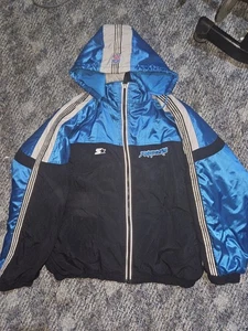 Vintage Starter Pro Line Carolina Panthers Big Logo Heavy Puffer Jacket Size 2XL - Picture 1 of 12