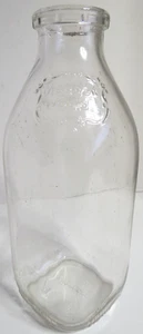 Ancien bocal en verre transparent Meadow Gold Duraglas liquide un quart - Photo 1/11