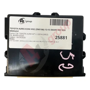 TOYOTA AURIS ICON MK2 (ZWE186) 12-15 SMART KEY ECU MODULE 89990-02220 - Picture 1 of 8