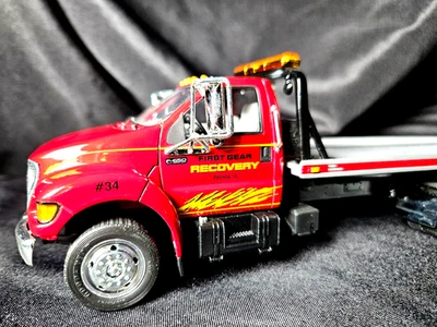 First Gear Ford F-650 Miller Industries Slide Back Carrier 1:34 Scale Inv. #3880 - Image 1 of 4
