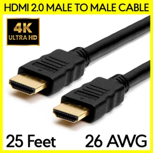 Cable HDMI Largo 25 Pies HDMI 2.0 Macho a Macho Cable 4K 2160p 1080p Cable HDMI 3D - Imagen 1 de 3