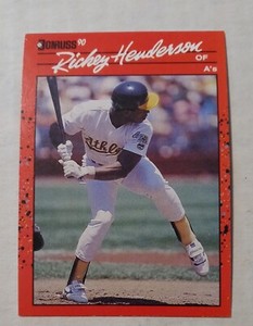 RICKEY HENDERSON 1990 Donruss  Multiple ERROR Card #304 