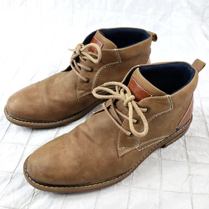 Freeman Mens Size 9 W (WIDE) Brown Hector Chukka Boots F121038 Faux Leather - Picture 1 of 13