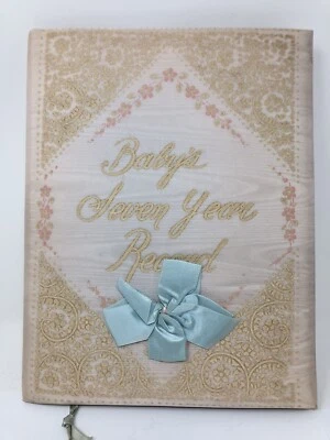 9x11"  BOOK RECORD baby vintage 1943 baby's seven year record janet laura scott - Image 1 of 4