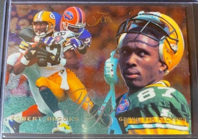 1995 Flair Football Card #73 Robert Brooks Green Bay Packers NFL Football - Image 1 of 2