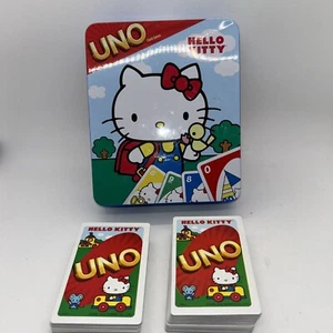 Sanrio’s Hello Kitty UNO Card Game In Tin Box Mattel 2012 RARE COMPLETE - Picture 1 of 7