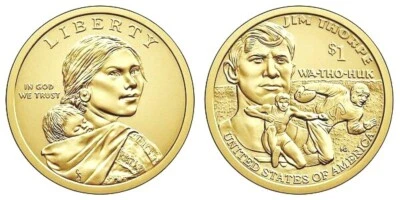 2018 P  GEM BU SACAGAWEA DOLLAR  from  US Mint Rolls (1 Coin) LOW MINTAGE - Image 1 of 2