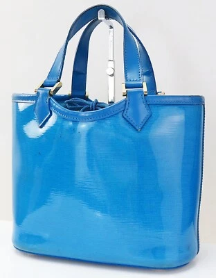 Authentic LOUIS VUITTON Lagoon Bay Blue Epi Plage Vinyl  Handbag Purse #52747 - Image 1 of 4