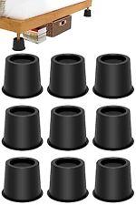 4 Inch Heavy Duty Bed Risers Stackable Blocks for Couch Chair Bedpost, 9 Pack