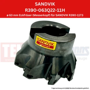 1 x SANDVIK R390-063Q22-11H Eckfräser Ø 63 mm Z=8 !Mit Rechnung! - Picture 1 of 3