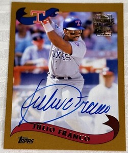 2021 Topps Archives - JULIO FRANCO - Fan Favorite AUTO Card Texas Rangers