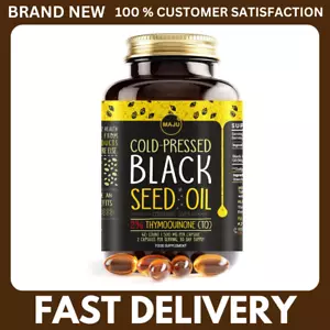 Maju's Black Seed Oil Capsules, Cold Pressed, 2% Thymoquinone, 100% Turkish - Picture 1 of 12