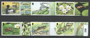 Jersey 2001 Pond Life. Fauna/Fish/Insects/Ducks Full set MNH - Picture 1 of 1