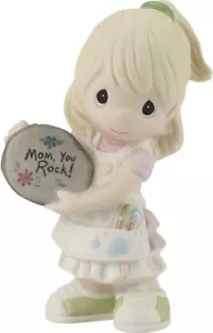 Precious Moments Mom, You Rock! Girl Figurine, Burnette - Picture 1 of 2