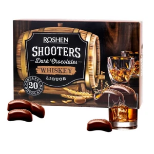 Roshen Shooters Chocolate Candy with Whiskey Liqueur Boxed Sweets 150g / 5.3oz - Picture 1 of 6