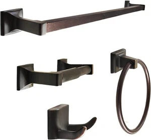 Bathroom Accessories Set Heavy Duty Metal Bath Hardware Set Wall Mounted 4-Piece - Picture 1 of 48