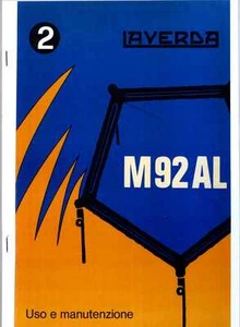 Mietitrebbia Laverda M 92 AL manuale uso e manutenzione, combine, moissonneuse - Imagen 1 de 1