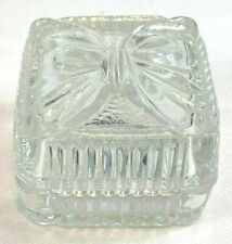 Crystal Clear Industries Petite Trinket / Jewelry Box Embossed Bow ~ Yugoslavia