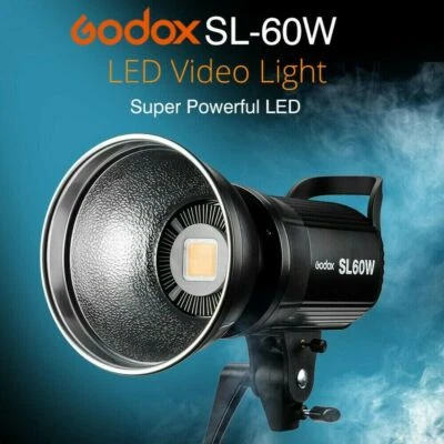 Godox SL-60W 5600K LED Bowens Mount Studio Video Light + 35x160cm Grid Softbox - Image 1 of 4
