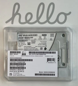 NEW!!! SSDSC2KB960G801 960GB Intel D3-S4510 2.5 Internal Solid State Drive SATA - Afbeelding 1 van 2