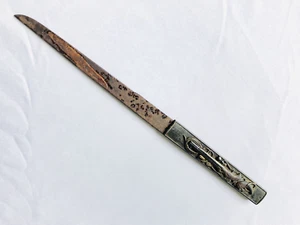 Y4833 KOUGAI  hairpin spatula sword fittings matchlock Japan antique samurai - Picture 1 of 12