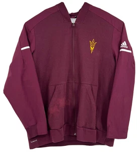 Adidas ASU Sun Devils Basketball Team Issued Full Zip Maroon Jacket 2XL - Picture 1 of 6