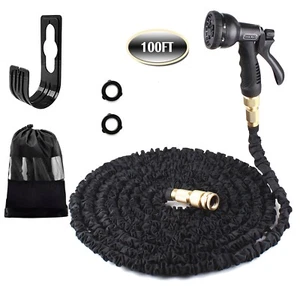 Accesorios de tubería de manguera expandibles más fuertes + pistola pulverizadora 50-100 pies (negro MQ 100 PIES) - Imagen 1 de 3