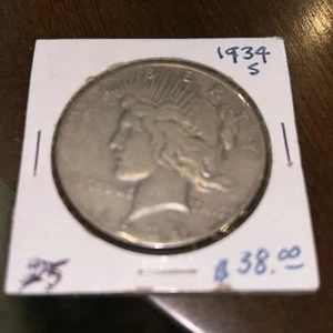 1934-S Peace Dollar Key Date RARE - Picture 1 of 4