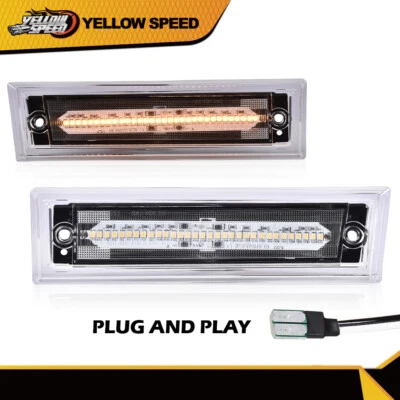 Luz marcadora delantera LED ámbar lente transparente apta para Chevrolet C10 C20 C30 GMC 81-91 Foto 1 de 4