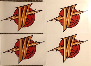 Golden State Warriors Outdoor Decals 17 x 12 ( 4pcs) IMPERFECT Look and Read - Picture 1 of 4