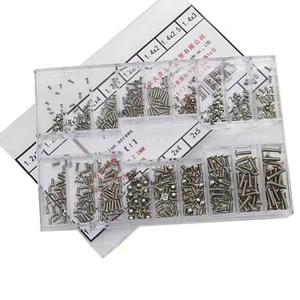 18 Different Sizes Silver Mini Steel Screws For Watch Back Case Or Eyeglasses - Picture 1 of 8