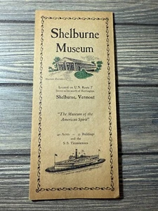 Folleto del Museo Shelburne 1964 vintage mapa e información de papel marrón - Imagen 1 de 4