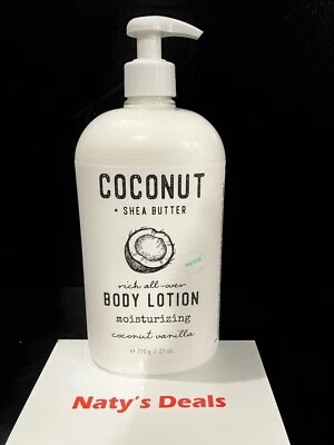 COCONUT SHEA BUTTER BODY LOTION MOISTURIZING COCONUT VANILLA24.5 oz - Image 1 of 2